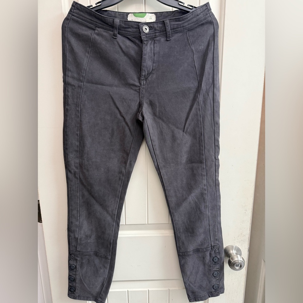 Anthropologie Black Crop Pants